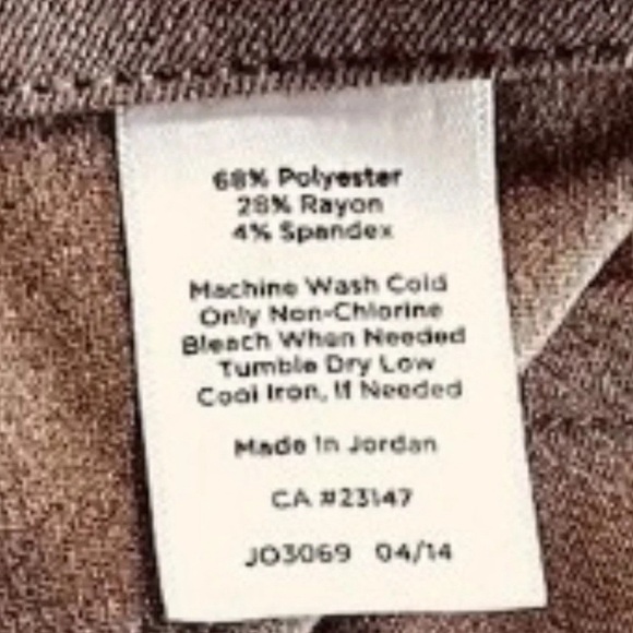 Talbots Petite Heritage Womens 16P  Dress Pants Side Zipper Flat Front Dark Tan - Picture 7 of 9